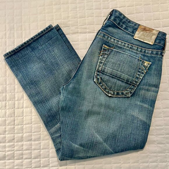 True Religion Kingston 100% Cotton Denim Womens Straight Leg Capri Button Fly 27 - Picture 6 of 16